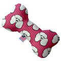 Mirage Pet Products Pretty Poodles 8 in. Stuffing Free Bone Dog Toy 1177-SFTYBN8